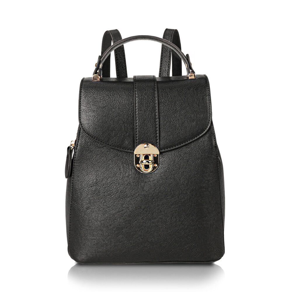 6069 Structured Vegan Leather Backpack Purse - Back Pack Purses – PU Faux